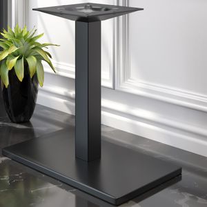 MADRID | Bistro Tischgestell | Schwarz | Fuß: 40 x 70 cm | Säule: 8 x 72 cm | Tischgestell Schwarz, Gastro Tischgestell