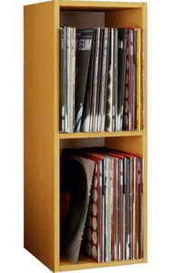 VCM Holz Schallplatten LP Stand Regal Archivierung Ständer Aufbewahrung Platto 2fach Buche
