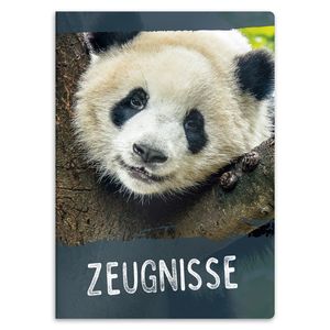 itenga Zeugnismappe A4 Kunststoff Sichtbuch Motiv Panda