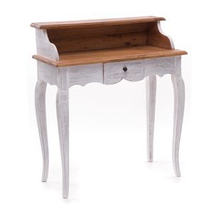 Dřevěný sekretář "NAPOLEON" | Mahagon | Psací stůl | Barva: 05 bílá-přírodní