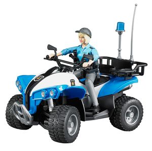 Bruder 63010 Polizei-Quad mit Polizistin und Ausst