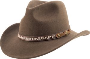 SCIPPIS  SANDSTONE Wollhut Westernhut Cowboy Stadthut Hut Filzhut Freizeithut Reiter braun M