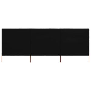 3-teiliges Windschutzgewebe 400 x 120 cm Schwarz |Windschutz Sichtschutz Sonnenschutz für Garten Balkon