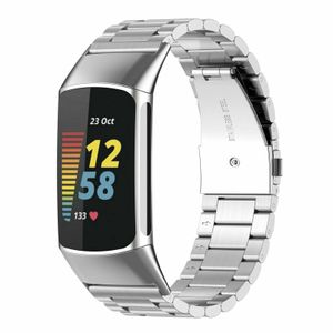 Strap-it® Fitbit Charge 5 Metallarmband (Silber)
