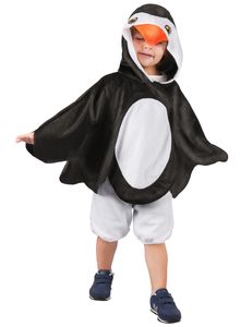 Pinguin Kinderkostüm schwarz-weiss-orange