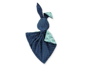 Útulný králík oboustranný - mátový les/tmavě modrá