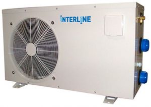 Interline Pro Wärmepumpe 10 kW, Außenelement, Luft-an-Wasser, Kühlung, Heizung, Weiß, Metall, LCD