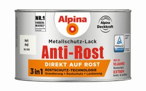 Alpina Metallschutz-Lack Anti-Rost 300 ml weiß matt