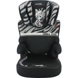 Nania Sitzerhöhung mit hoher Rückenlehne BEFIX Gruppe 2/3  (15-36kg) - Adventure zebra