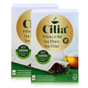 CILIA® Teefilter 100Stk. Grösse M mit/ohne Halter verwendbar ( 2er Pack )