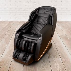 PureHaven Massage-Sessel 180x77x55 cm Knet- & Klopfmassage Heizfunktion Bluetooth USB Sprachsteuerung schwarzes Kunstleder Fuß- Rücken- und Gesäßmassage