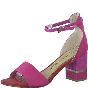 MARCO TOZZI Damen Sandalette Colorblock geschlossene Ferse 2-28303-20, Größe:40 EU, Farbe:Pink