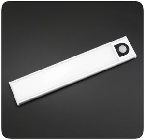 PRECORN 20 cm Sensor Licht mit 31 LED´s Schrankbeleuchtung LED Lichtleiste mit USB wiederaufladbar Schranklicht mit Bewegungsmelder LED Küchenleuchte Kleiderschrank Nachtlicht Treppe