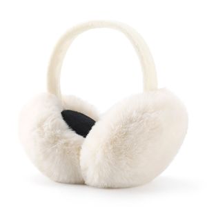 Damen Winter Warm Ohrenwärmer Ohrenschützer Plüsch Ohrenklappen Earmuffs (Weiß)