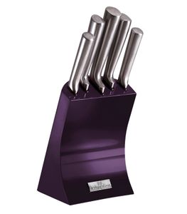 Berlingerhaus-Messer in Stand 6 PCs Edelstahl Royal Purple Metallic Line BH-2671