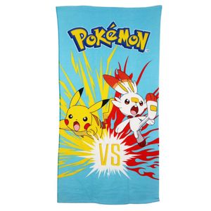 Pokemon Pikachu vs HOPPLO Mikrofaser Badetuch Strandtuch Duschtuch XL 70x140 cm