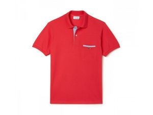 Lacoste Herren Polo Shirt T-shirt Poloshirt Classic Fit schwarz grau rot Grösse S Farbe Rot