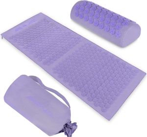 Akupressurmatte mit Kissen und Tragetasche für Selbstmassage - Akupressurmatte XXL - Akupressur-Set für Rückenschmerzen - Akkupresumatte für Schmerzenlinderung und Muskelverspannung