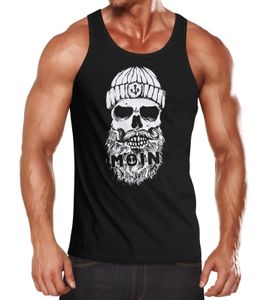 Herren Tank-Top Moin Totenkopf Anker Skull Muskelshirt Muscle Shirt Neverless® schwarz XL