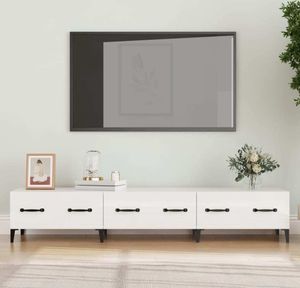 vidaXL TV-Schrank Hochglanz-Weiß 150x34,5x30 cm Holzwerkstoff