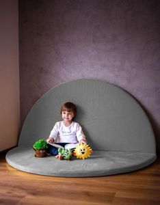 Turnmatte Spielmatten für Kinder | Bodenmatte | Klappbar | Weiche Veloursmatte 120x120x5 cm