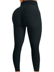 Damenmode Leggings Hohe Taille Squeezing Booty Yoga Pants Gym,Farbe: Schwarz,Größe:M
