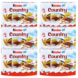 Ferrero Kinder Country czekolada mleczna z płatkami zbożowymi 211g 6-pak