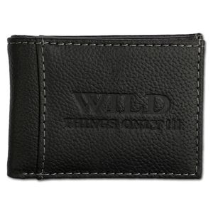 Wild Things Only RFID skórzany portfel czarny 9.5x1.5x6.5cm OPJ800S