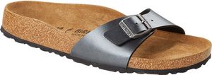 BIRKENSTOCK Dámske sandále Madrid Metallic - Birko-Flor, s jedným remienkom, normálna šírka Black EUR 38