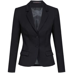 Greiff Corporate Wear BASIC Damen Business-Blazer Reverskragen Slim Fit Schurwollmix ® Schwarz 38