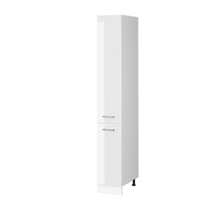 Livinity® Apothekerschrank R-Line, 30 cm, Weiß Hochglanz/Weiß