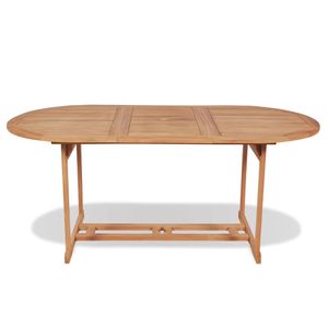 vidaXL Gartentish 180x90x75 cm Teak Massivholz