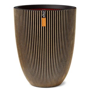 Capi Vase Groove Elegant 34x46 cm Schwarz und Golden