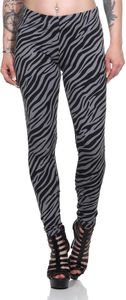 Dámske základné legíny, Zebra, Grey-Black/L/40 Dámske základné legíny, Zebra, Grey-Black/L/40