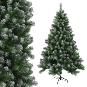 Trade-Shop künstlicher Weihnachtsbaum 180cm (Ø ca. 105 cm) mit 930 Spitzen und Schnellaufbau Klapp-System, schwer entflammbar, inkl. Metall-Ständer
