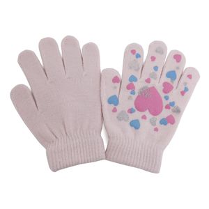 Zimní rukavice Magic Gloves s pogumovaným motivem GL473 (do 12 let) (růžová)