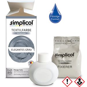 Simplicol Textile Paint Intensive all in 1 Liquid vo farbe Elegant Grey