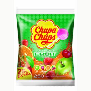 Chupa Chups Fruit 250 Lutscher Nachfüllbeutel fruchtige Sorten 3000g