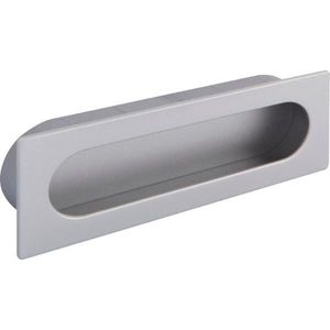 Muschelgriff Azan Breite 125 mm, Einlassmaß 121 x  39 mm, ZN alufarbig