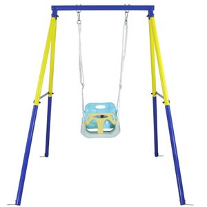 CCLIFE Babyschaukel mit Schaukelgestell Kinderschaukel Schaukelgerüst Outdoor und Indoor Verstellbar Ab 2 Jahren ZERRO CCLIFE Babyschaukel mit Schaukelgestell Kinderschaukel Schaukelgerüst Outdoor und Indoor Verstellbar Ab 2 Jahren ZERRO