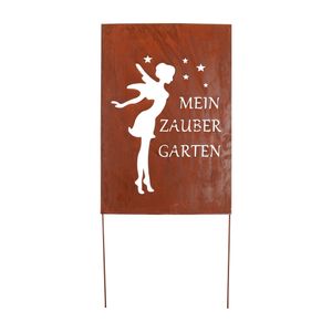 UNUS GARDEN Gartendeko Gartenstecker aus Edelrost Metall Zaubergarten 99 cm Deko