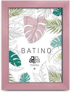 aFFa frames, Batino, Bilderrahmen aus Holz, Hell, Rechteckig, mit Acrylglasfront, HDF-Hintergrund, Pink, 10x15 cm