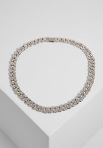 Urban Classics Unisex ťažký náhrdelník s kameňmi TB2957 Silber Silver One Size
