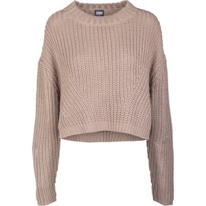 Urban Classics Damen Pullover Ladies Wide Oversize Sweater Taupe-XXL