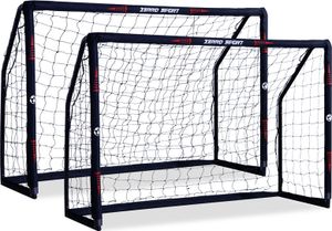 ZERRO Fussballtor Outdoor 2er Sportarten Geeignet für Erwachsene und Kinder zum Spielen und Trainieren im Garten, Size: 180cm ZERRO Fussballtor Outdoor 2er Sportarten Geeignet für Erwachsene und Kinder zum Spielen und Trainieren im Garten, Size: 180cm