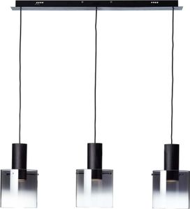 BRILLIANT LED Hängelampe Beth mit warmweißem Licht | 3 flammige Pendelleuchte mit dekorativem Glas-Schirm | Hängeleuchte ist in der Höhe kürzbar und dimmbar | Metall/Glas Schwarz | 1m Breite BRILLIANT LED Hängelampe Beth mit warmweißem Licht | 3 flammige Pendelleuchte mit dekorativem Glas-Schirm | Hängeleuchte ist in der Höhe kürzbar und dimmbar | Metall/Glas Schwarz | 1m Breite