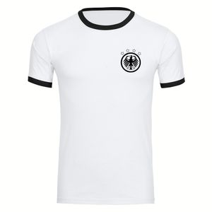 multifanshop® Kontrast T-Shirt - Deutschland - Adler Retro, weiß/schwarz, Größe XL