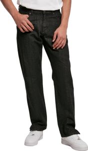 Urban Classics - Straight Slit Loose-Fit Jeans black raw W34