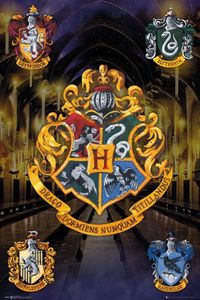 Harry Potter Poster Hogwarts Häuserwappen 91,5 x 61 cm