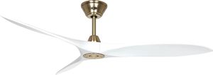 Energooszczędny wentylator sufitowy z pilotem Eco Airscrew 152 cm szczotkowany mosiądz / matowy biały